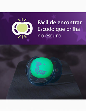 Pack de 2 Chupetas Ultra Soft Night Philips Avent, 6-18M
