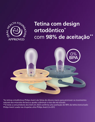 Pack de 2 Chupetas Ultra Soft Night Philips Avent, 6-18M