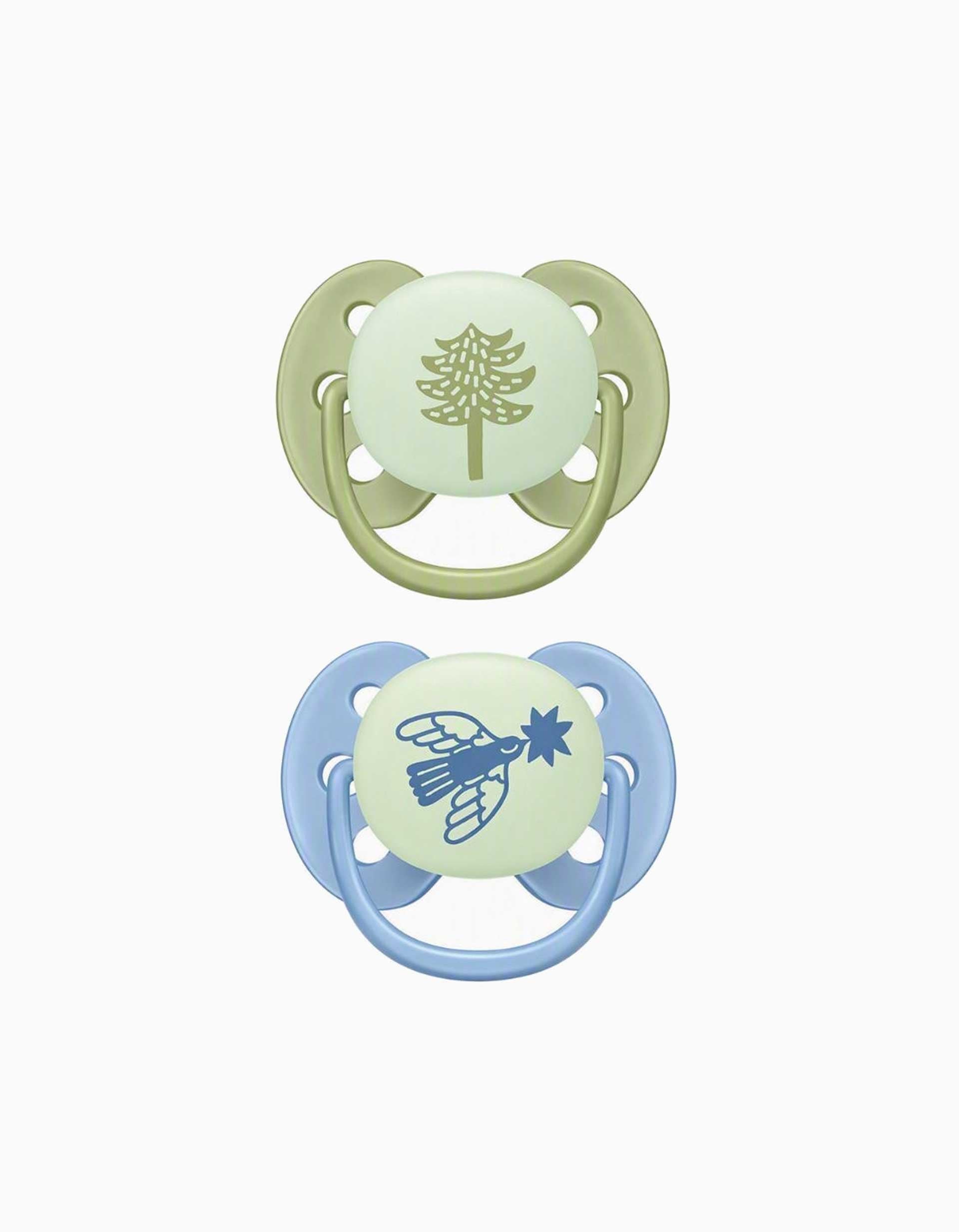 Pack de 2 Chupetes Ultra Soft Night Philips Avent, 18M+