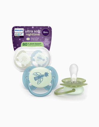 Pack de 2 Chupetes Ultra Soft Night Philips Avent, 18M+