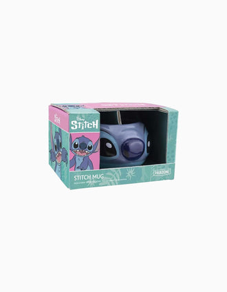 Mug with 3D Disney Stitch 450 ml, blue