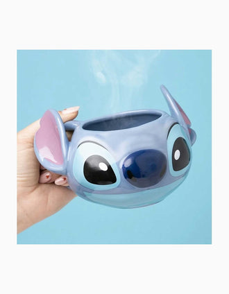 Mug with 3D Disney Stitch 450 ml, blue