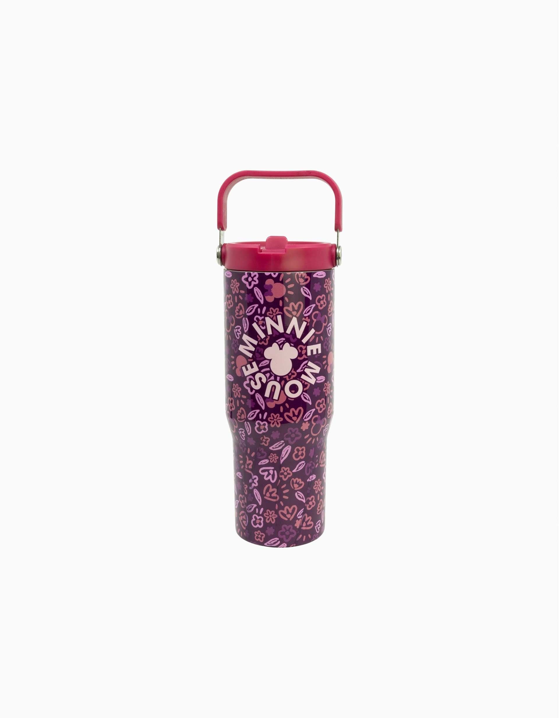 Thermal cup with handle Disney Minnie Mouse Cherrylicious 860 ml, pink