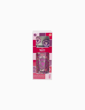 Glass with 2 straws Disney Minnie Mouse Cherrylicious 480 ml