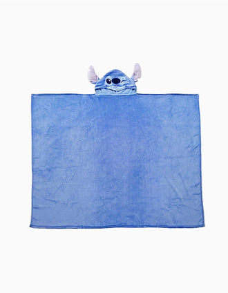 Manta com capuz Disney Stitch, azul