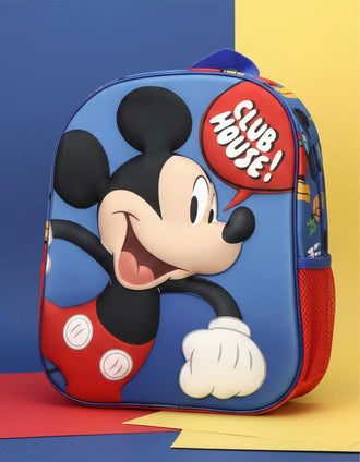 Backpack with 3D print Disney Mickey for babies and children, multicolour