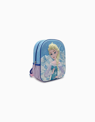 Backpack with 3D print Disney Frozen for babies and children, blue/pink