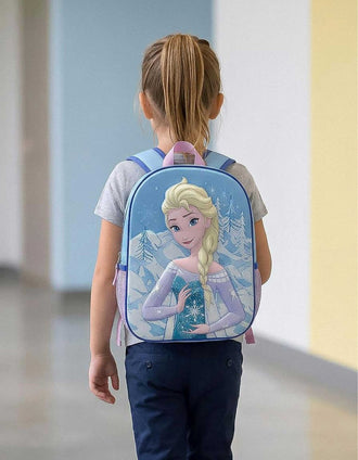 Backpack with 3D print Disney Frozen for babies and children, blue/pink