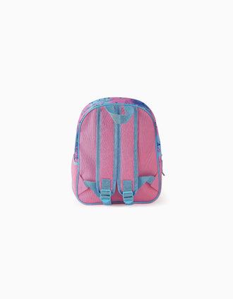Backpack with 3D print Disney Stitch for babies and children, blue/pink