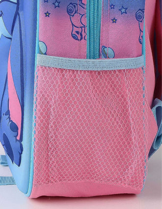 Backpack with 3D print Disney Stitch for babies and children, blue/pink