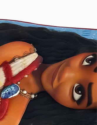 Backpack with 3D print Disney Moana for babies and children, blue