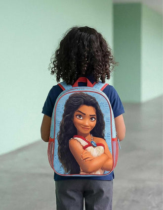 Backpack with 3D print Disney Moana for babies and children, blue