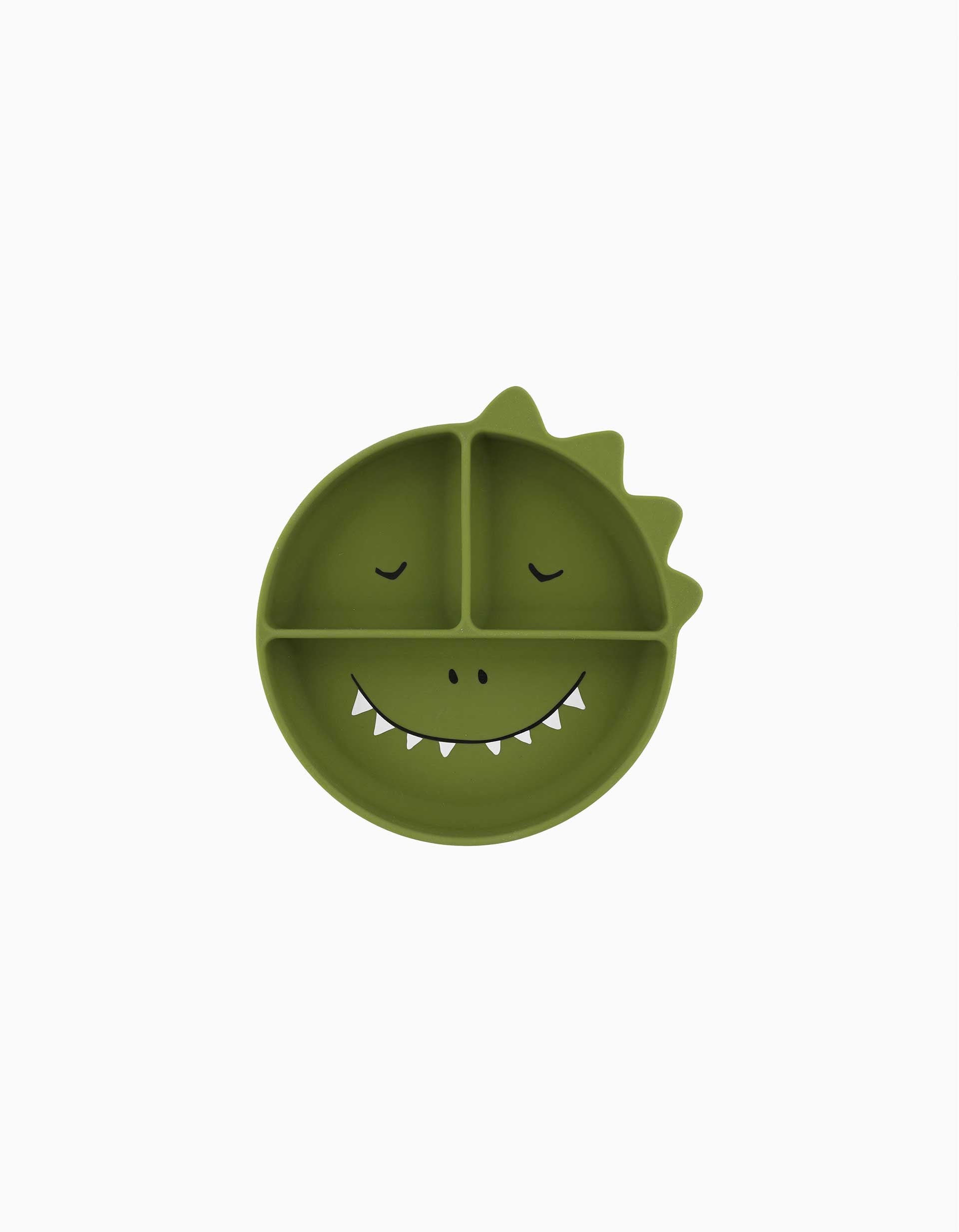 Silicone Divided Suction Plate Mr. Dino Trixie 4M+, Green