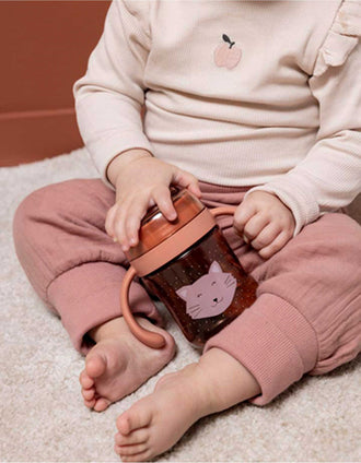 Vaso 360º con Asas Mrs. Cat Trixie 6M+, Rosa