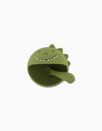 Silicone Meal Set for Babies Mr. Dino Trixie 4M+, Green