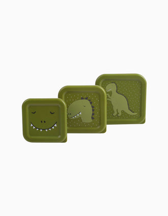 Lot de 3 Boîtes à Goûter Mr. Dino Trixie, Vert