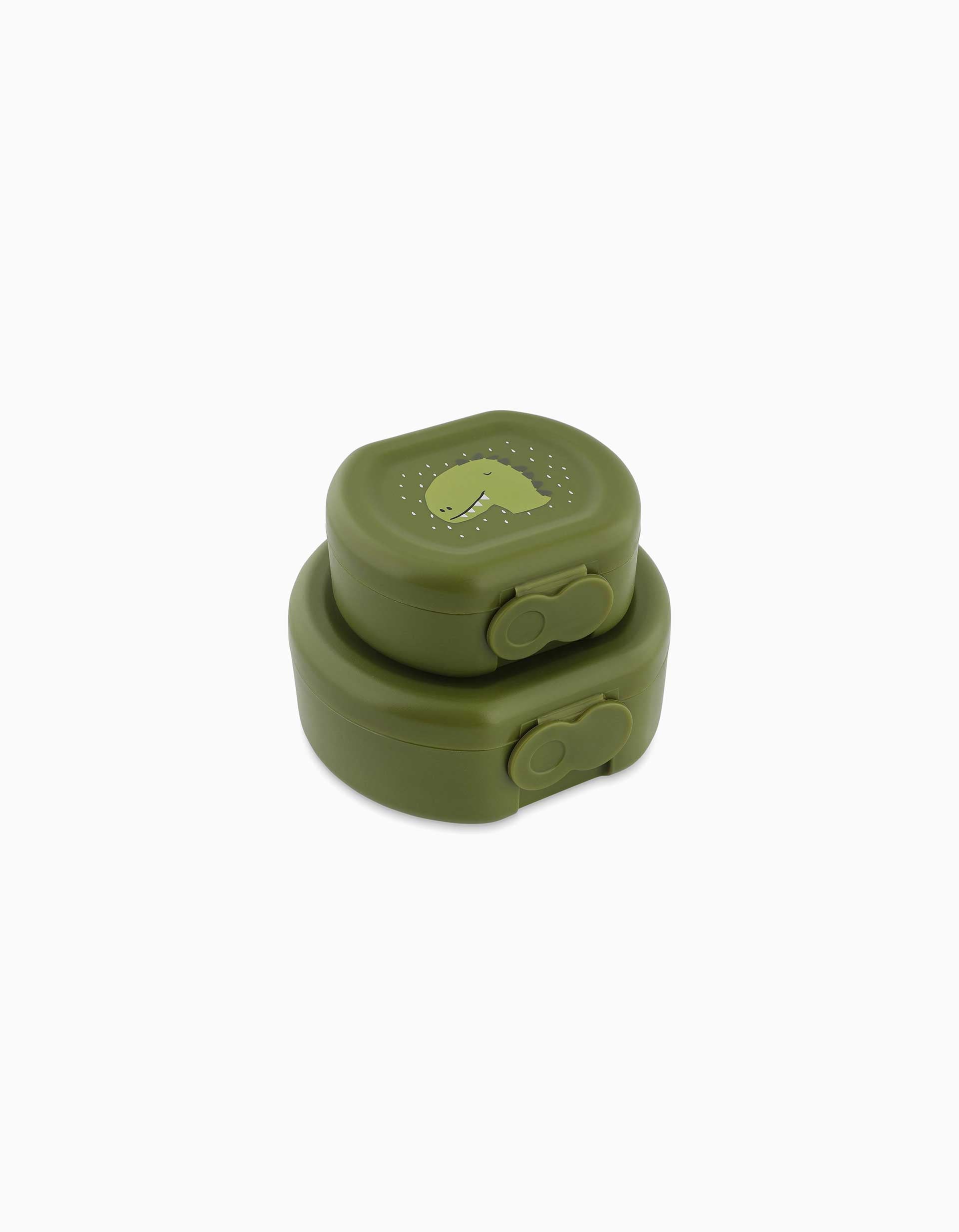 Pack de 2 Fiambreras con Clip Mr. Dino Trixie, Verde