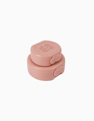 Lot de 2 Boîtes à Goûter avec Clip Mrs. Butterfly Trixie, Rose