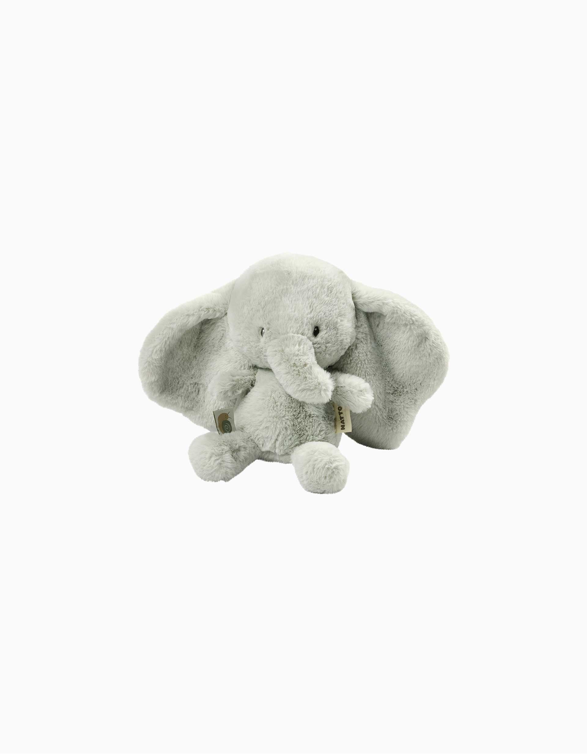 Plush Elephant Loulou Nattou 0M+, Green