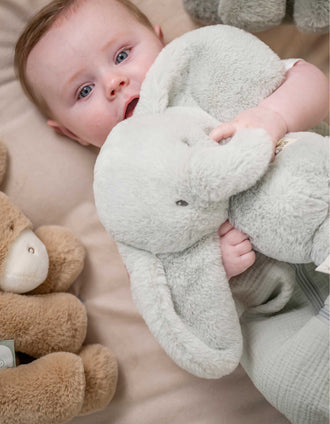 Plush Elephant Loulou Nattou 0M+, Green