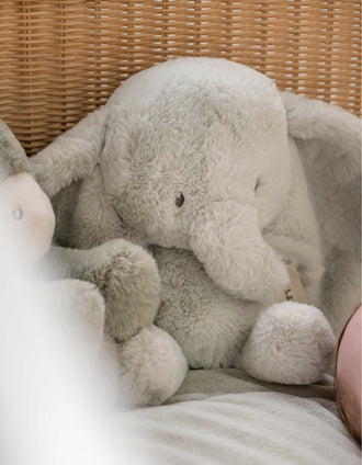 Plush Elephant Loulou Nattou 0M+, Green