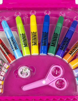 Colouring kit 50 pieces Disney Minnie for children, pink