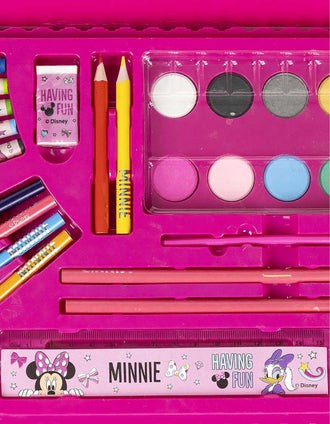 Colouring kit 50 pieces Disney Minnie for children, pink