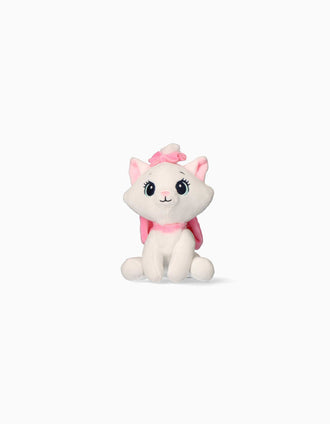 Plush keyring Disney Marie for children, white/pink