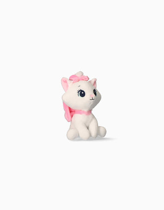 Plush keyring Disney Marie for children, white/pink