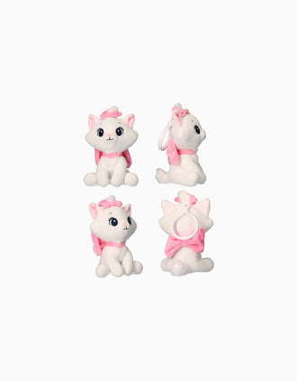Plush keyring Disney Marie for children, white/pink