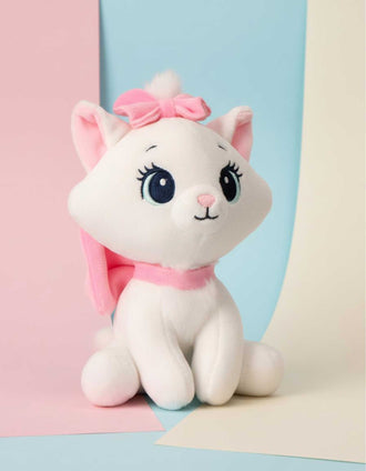 Plush keyring Disney Marie for children, white/pink