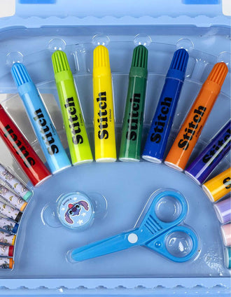 Colouring kit 50 pieces Disney Stitch for children, blue