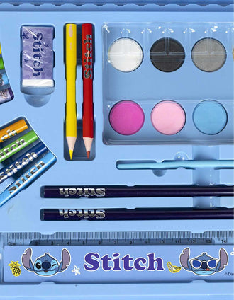 Colouring kit 50 pieces Disney Stitch for children, blue