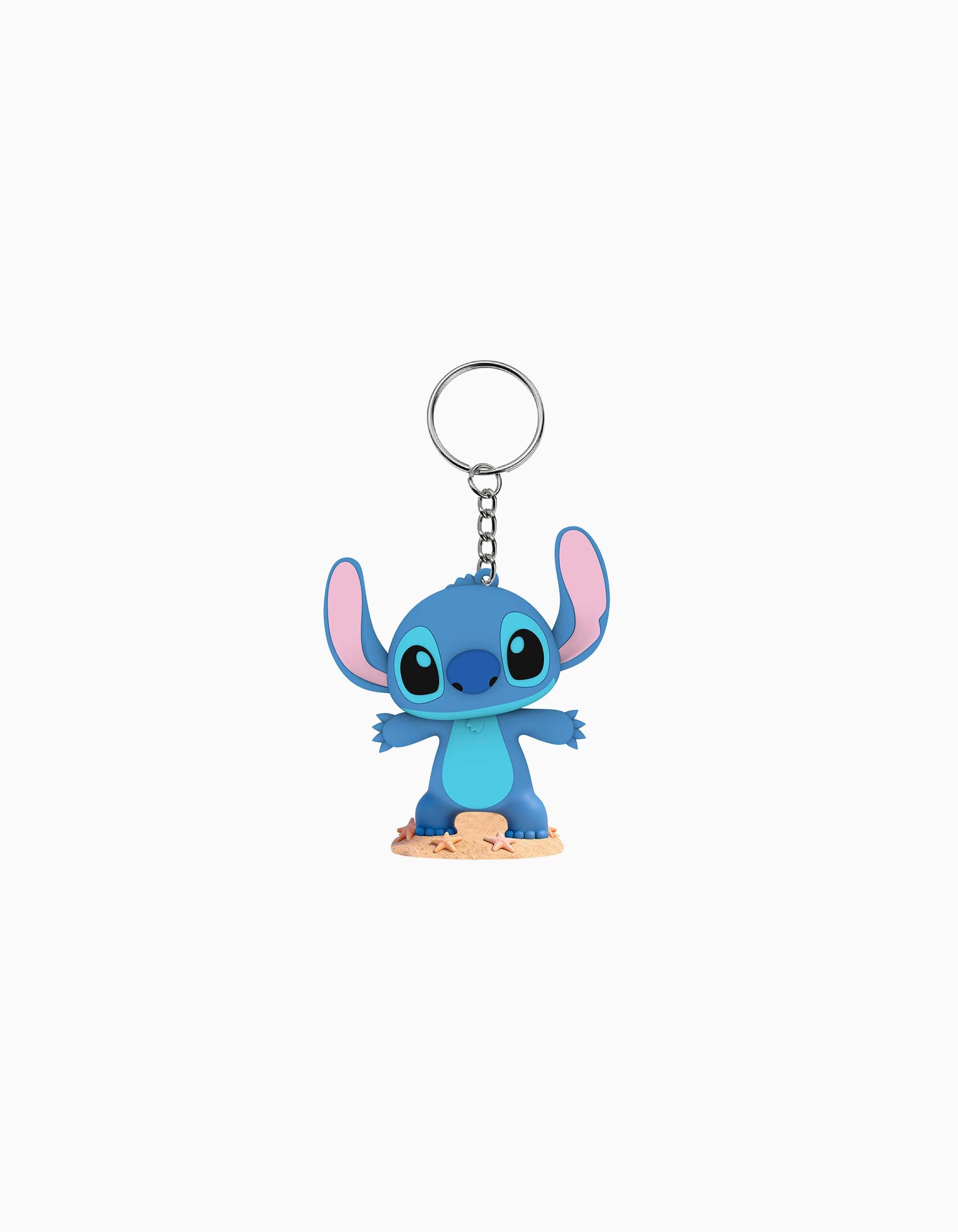 Keyring with LED torch Disney Stitch for children, blue