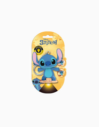 Keyring with LED torch Disney Stitch for children, blue