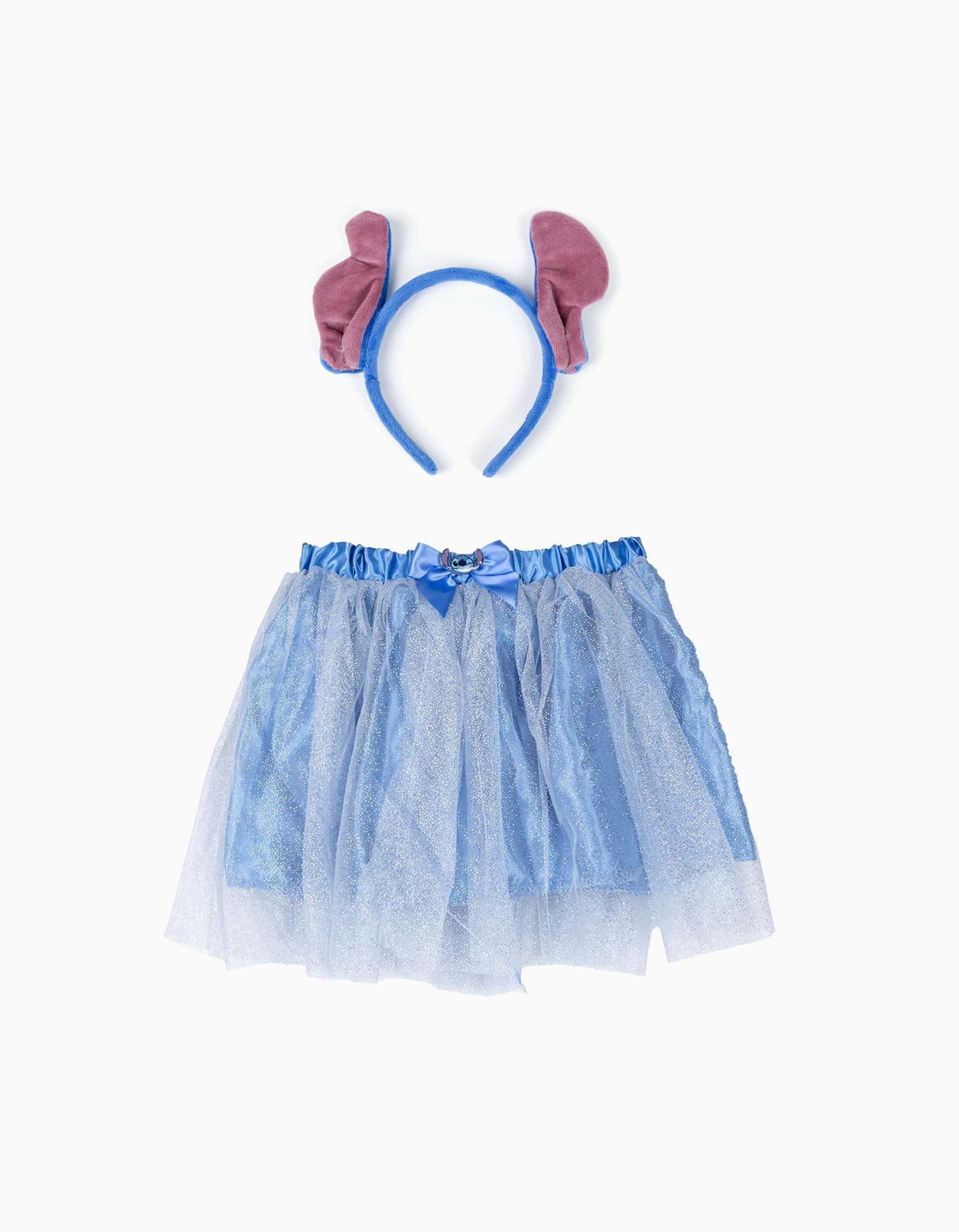 Tutu and Alice band set Disney Stitch for children, blue