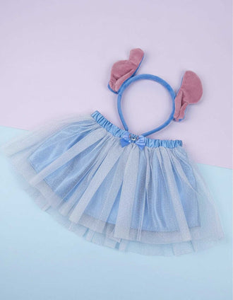 Tutu and Alice band set Disney Stitch for children, blue