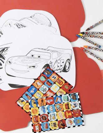 Colouring activity book Disney Cars for children, red