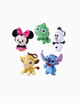 Porta-chaves de peluche Disney Cutie Clipz para criança, sortido