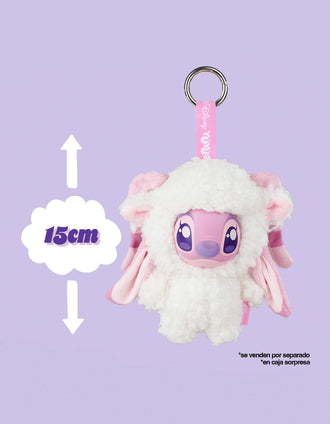 Plush keyrings Disney Yuyus Stitch & Angel for children, assorted