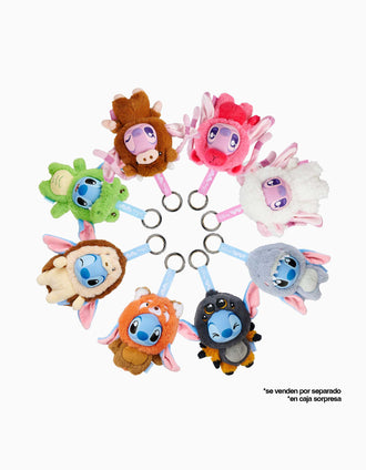 Plush keyrings Disney Yuyus Stitch & Angel for children, assorted