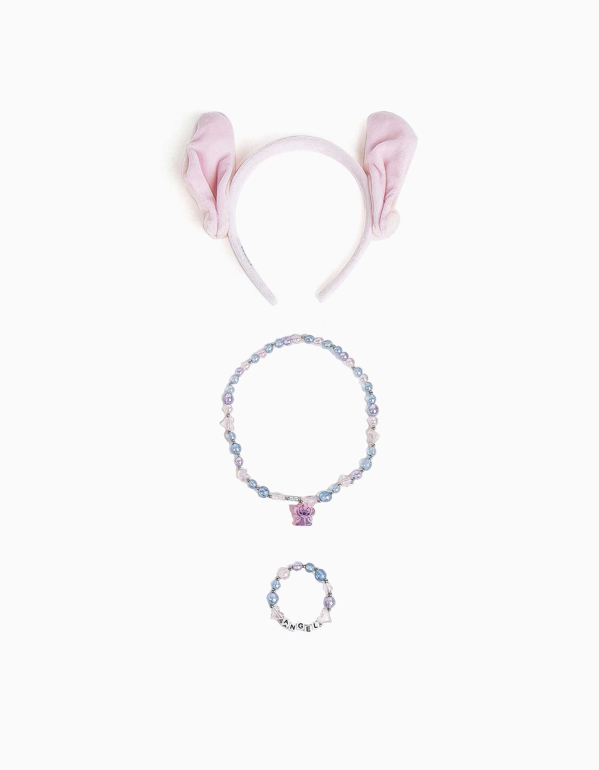Set of accessories 3 pieces Disney Angel for children, pink
