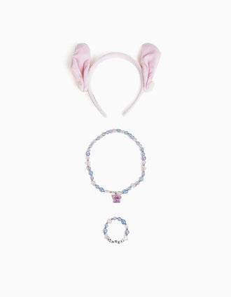 Set of accessories 3 pieces Disney Angel for children, pink