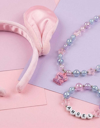 Set of accessories 3 pieces Disney Angel for children, pink