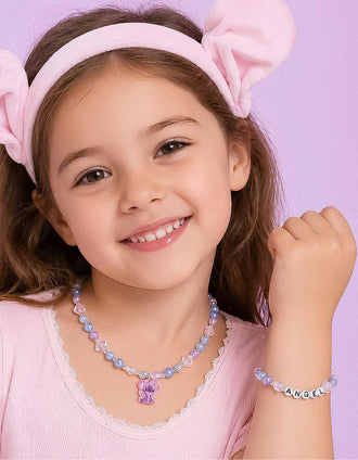 Set of accessories 3 pieces Disney Angel for children, pink