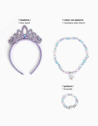 Set of accessories 3 pieces Disney Frozen for children, lilac