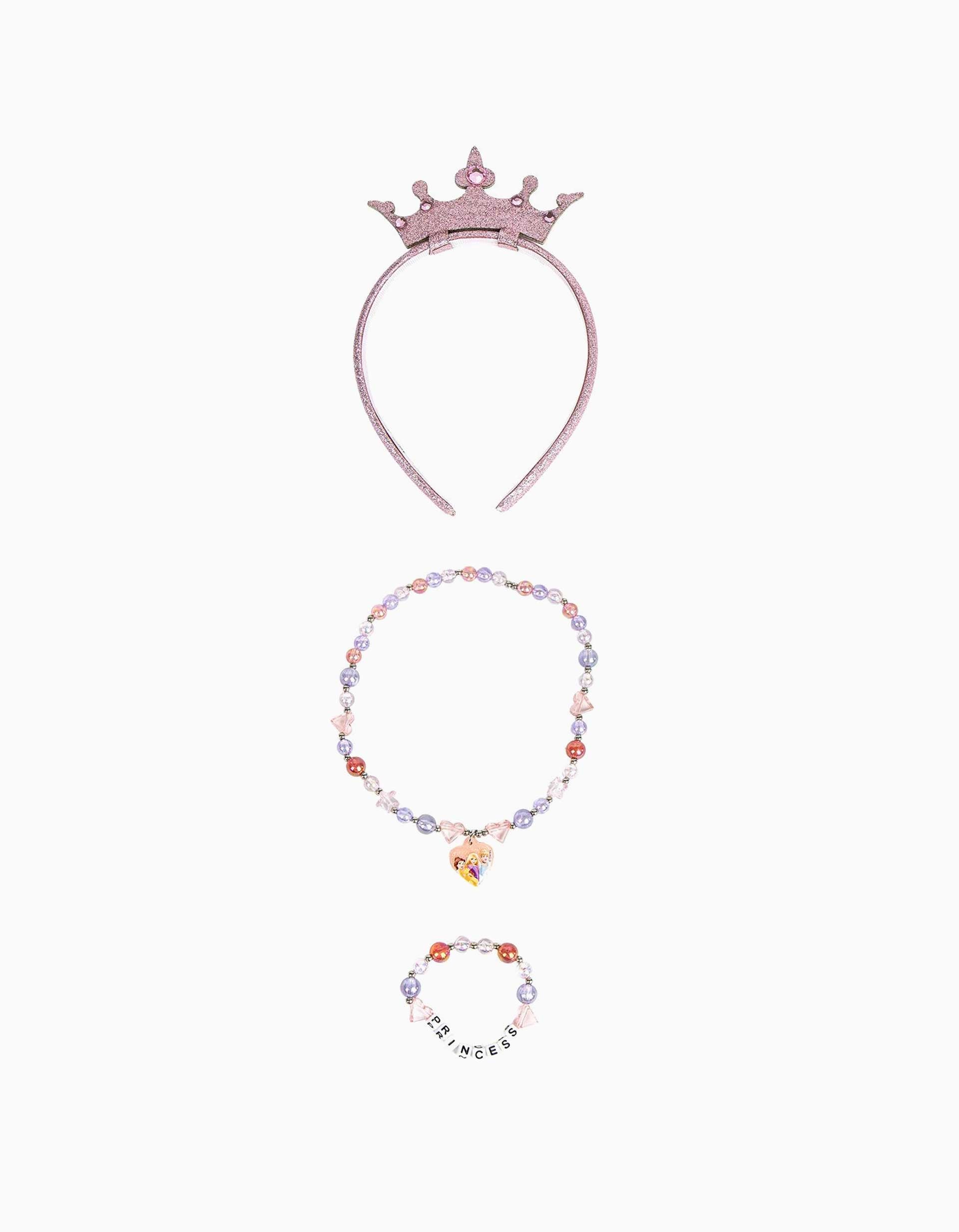 Set of accessories 3 pieces Disney Princess for children, pink