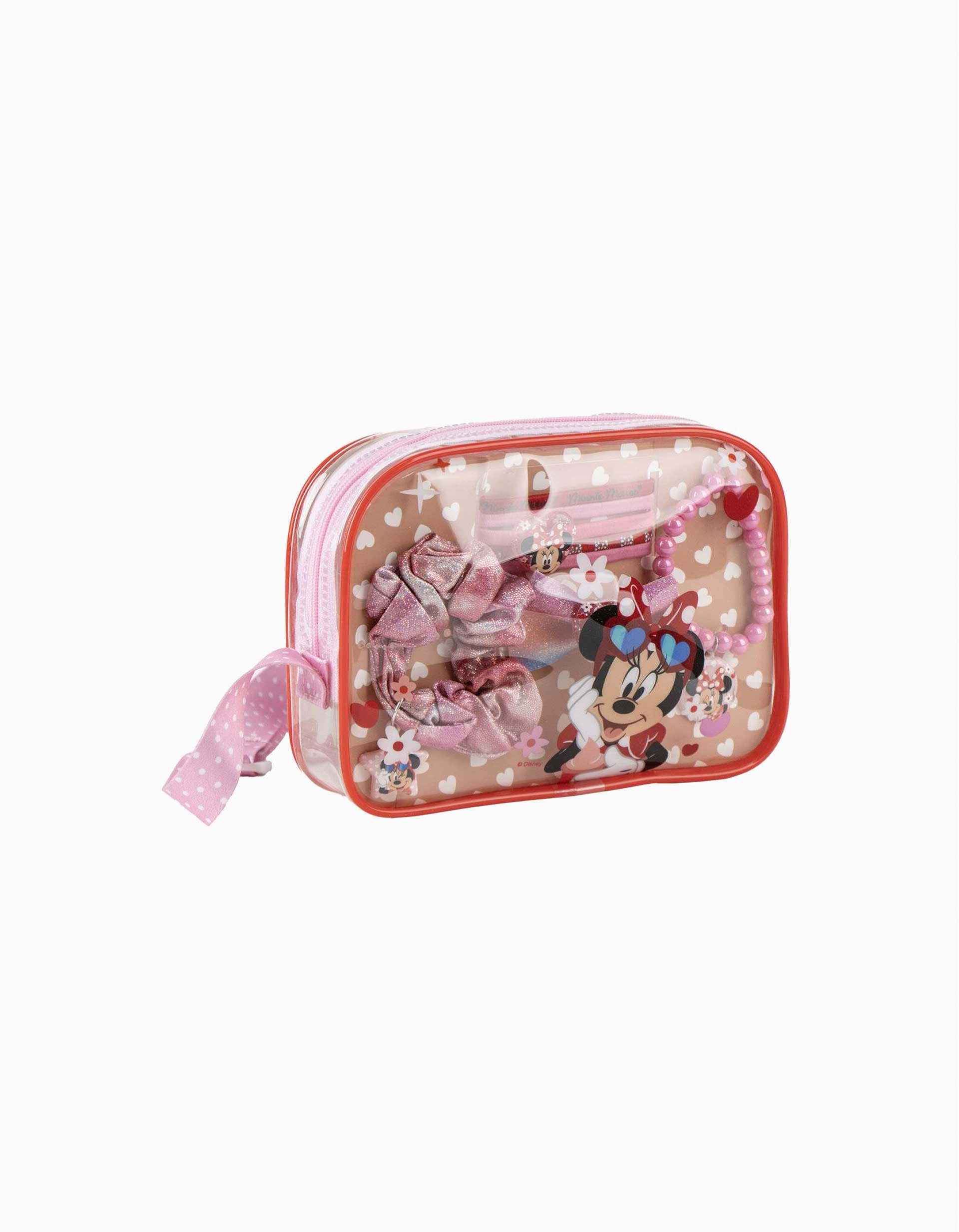 Hair accessory bag Disney Minnie for children, pink