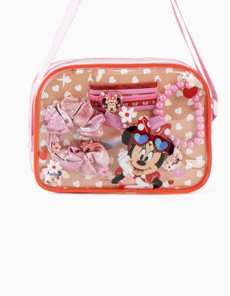 Hair accessory bag Disney Minnie for children, pink