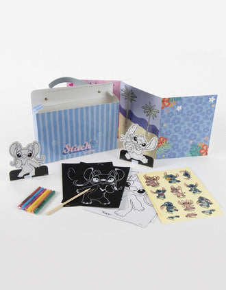 Colouring activity set Disney Stitch for children, blue/pink